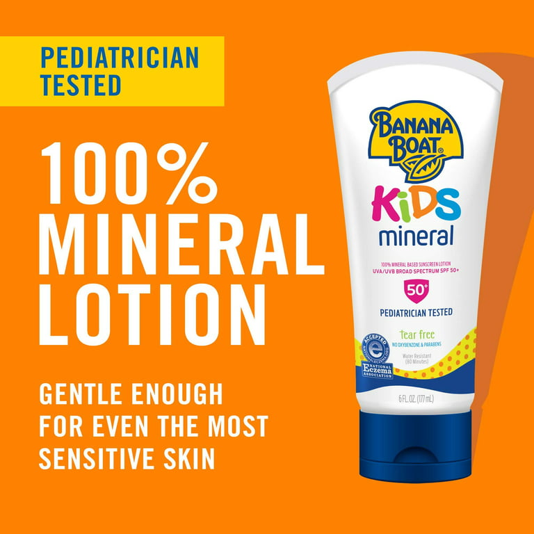 Banana Boat Simply Protect Tear Free, Reef Friendly Sunscreen Lotion for  Baby, Broad Spectrum SPF 50, 25% Fewer Ingredients, 6 Ounces - Twin Pack