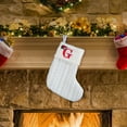 thumbnail image 2 of Deeceymbur Durable Knitted Embroidered Letter Christmas Stocking Easy Hang Festive Ambience Decor Home Christmas Party Sock, 2 of 6