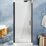 Shower Glass Doors – 36-38 Black Pivot Semi-Frameless | Classy