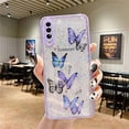 thumbnail image 2 of case for Galaxy A50 Case Protective Cover Clear Phone Case for Women Girls Sparkle Glitter Hard PC Cover+Slim Fit Shockproof Soft Silicone TPU Bumper Case for Samsung Galaxy A50/A50s/A30s Case -Purple, 2 of 11