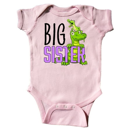

Inktastic Big Sister with Cute Alligators Gift Baby Boy or Baby Girl Bodysuit