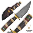 thumbnail image 1 of FRD : Couteau Éplucheur de Bois de Cerf Damas - de Collection, 1 of 4