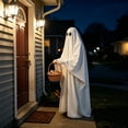 thumbnail image 5 of Ghost Sheet Robe Costume, 3 Eye Hole Ghost Cloak, 3 Eye Hole Simple Ghost Sheet Robe, Loose Lightweight Adult Ghost Halloween Trick Or Treat Costume, 3 Color Basic Ghost Cosplay Outfit, Black M, 5 of 9