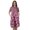 Pink2, variant on Moomaya Short Sleeve Dresses Women Scoop Neckline Printed Dresses With Pockets