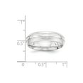 thumbnail image 4 of White Sterling Silver Ring Band Wedding 6mm Polished Fancy Size 13.5, 4 of 4
