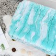 thumbnail image 4 of Home Soft Things Jacquard Faux Fur Ottoman - Blue turquoise - 19"x12.5"x17", 4 of 8