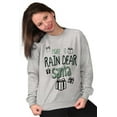 thumbnail image 4 of Christmas Make It Rain Dear Santa Unisex Plus Fleece Graphic Sweatshirt Brisco Brands 3X, 4 of 5