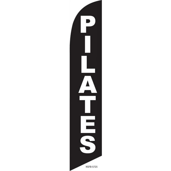 Pilates Fitness Advertising Feather Banner Swooper Flag, Replacement Flag Only