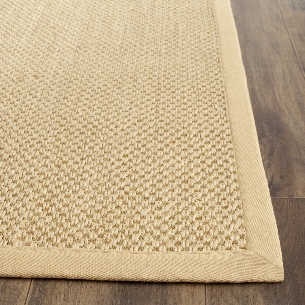SAFAVIEH Natural Fiber Juniper Border Sisal Area Rug, Maize/Wheat, 4' x 6'