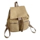 thumbnail image 3 of Mochila de lona para niñas, de gran capacidad y con múltiples bolsillos, ideal para ir al trabajo. caqui, 3 of 9