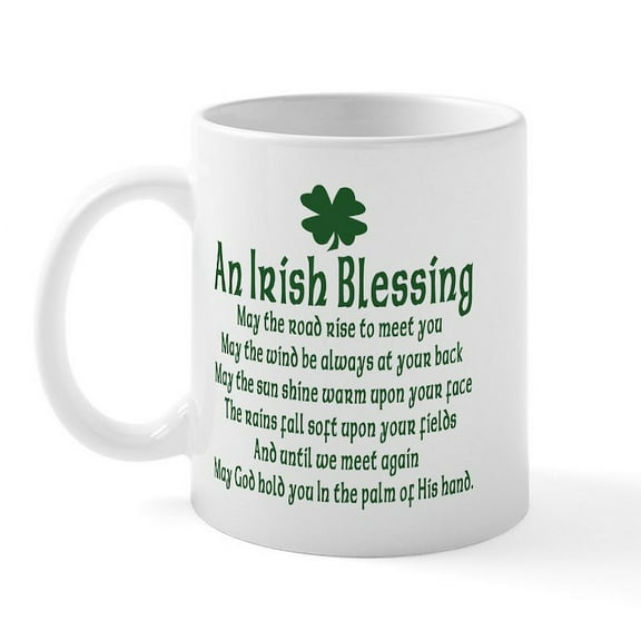 CafePress - Irish Blessing Mug - 11 oz Ceramic Mug - Novelty Coffee Tea Cup