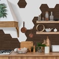 thumbnail image 4 of Hexagon Wood Grain Peel and Stick Wall Tiles, 10 PCS Self-Adhesive PVC Vinyl Backsplash Tiles, Waterproof Removable Hex Tile Stickers for Kitchen Bathroom Living Room, 7.87x9.06 inch, 4 of 7