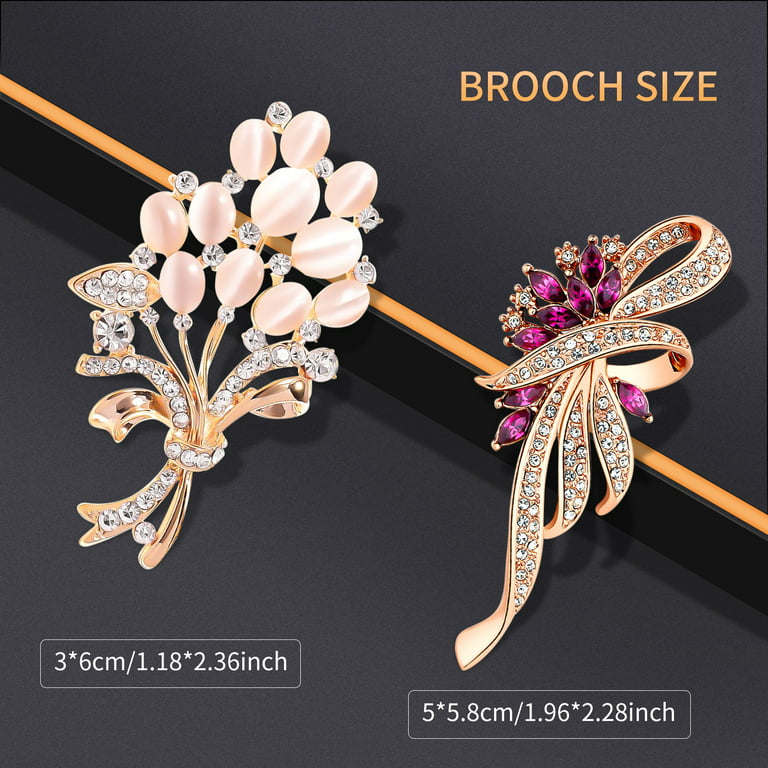 4 Pieces Crystal Rhinestone Brooches Rhinestones Brooch Pins Crystal  Bouquet Brooch for DIY Wedding Party Applique Embellishment Crafts Decor  (Gold) - Yahoo Shopping