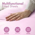 thumbnail image 6 of HOMES PERCEPTION 100% Cotton Jersey Knit Sheets Twin, 3pcs Jersey Knit Sheets, 16” Deep Pocket, Jersey Pillowcase & Flat Sheet Twin, Pink, 6 of 7