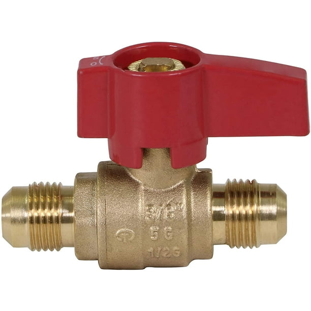 Midline Valve LxL1212GAS Premium Brass Gas Ball Valve, with 1/2 in. x 1