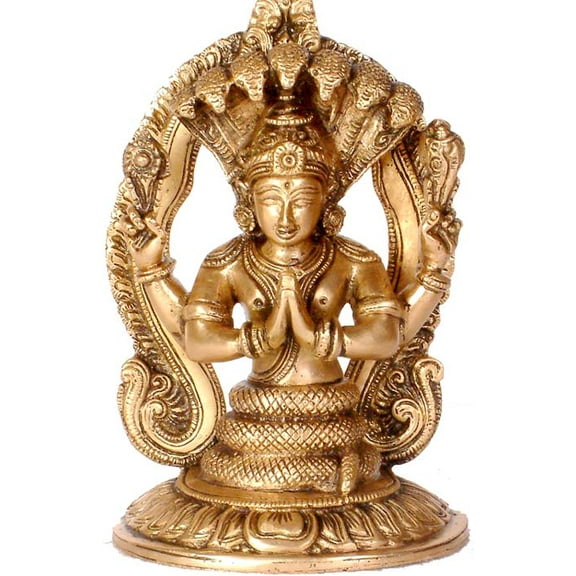 7" Patanjali Statue in Brass | Handmade Patanjali Idol | Made in India - Brass Statue