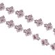 thumbnail image 1 of 15yds Cinta de Borde de Flores Bordadas Cordón de Ajuste Costura de Artes DIY para Vestido Nupcial Decoración de Hogar Blanco púrpura Soledad Ajuste del borde del cordón, 1 of 9