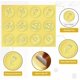 thumbnail image 4 of 6 estilos de flores, girasoles, pegatinas en relieve de papel dorado de 2 pulgadas con diseño de lirio, rosa y margarita, calcomanía para sellar certificados, etiqueta redonda, calcomanía, 4 of 8