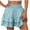 Light Blue, variant on Kaemgyyd Flowy Shorts for Women Casual Wide Leg Boho Ruffle Tiered Mini Shorts Smocked High Waist Golf Tennis Cute Shorts