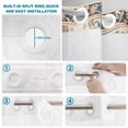 thumbnail image 4 of No Hook Shower Curtain, Boho Blue Shower Curtains for Bathroom with See Through Top Window, Southwestern Ethnic Vintage Mexican Flowers Waterproof & Washable Bath Curtain Extra Long 72"x96", 4 of 9