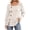 Beige, variant on Long Sleeve Shirts for Women Ribbed Square Neck Button Front Slit Slim Fit Top Ribbed Knit Tops Side Slit Fitted Fall Winter Casual Office Shirt L