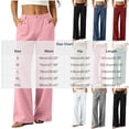 thumbnail image 4 of Women's Wide Leg Sweatpants Fashion Casual High Waist Loose Pocket Straight Solid Long Athletic Workout Pants, 4 of 6