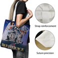 thumbnail image 3 of Beetlejuice Bolso de tela con estampado de lienzo para mujer, bolsa de compras reutilizable y estética, con cremallera interior, regalo para mujer,40*45cm., 3 of 6