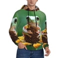 thumbnail image 2 of Haiem Tree Frog Sitting On Sunflowes Patterned Men's Hoodie with Kangaroo Pocket - Ideal Pullover Sweatshirt for Daily Wear, Travel, and Home-4X-Large, 2 of 7