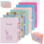 MerryNine 8PCS Expanding File Folder with 5 Pockets Each Totally 40 Pockets, A4 Letter Size Accordion Document