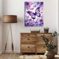 thumbnail image 2 of Purple Butterfly Watercolor Art Canvas Prints Wall Art Decor for Bedroom Living Room,Dreamy Fantasy Floral Butterfly Poster Printing Artwork Decor--, 2 of 7