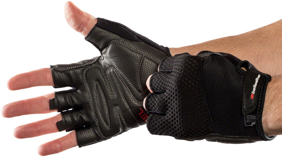 Black LG Bellwether Gel Supreme Men's Short Finger Glove 