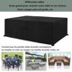 thumbnail image 3 of Muebles Oxford con mantel de tela para jardín, mantel impermeable con cordón y anillo de cierre, forro negro, 3 of 5