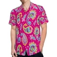 thumbnail image 4 of High Quality Hawaiian Shirts for Men Short Sleeve Aloha Beach Shirt Floral Summer Casual Button Down Shirts Blouses OCHSR4, 4 of 7
