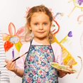 thumbnail image 3 of Pioneer Flower Floral Print Pattern Kids Aprons for Girls and Boys,Adjustable Neck Strap Toddler Aprons for Kids Cooking Baking, 3 of 7