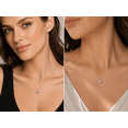 thumbnail image 2 of Lrocirlon Colored Gemstone Heart Pendant Necklaces for Women Gold Plated Necklaces with Dainty Fashion Jewelry Gift for Women, 2 of 5