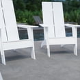 thumbnail image 4 of Merrick Lane Set of 4 Modern All-Weather Poly Resin Wood Adirondack Chairs in White, 4 of 14