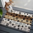 thumbnail image 4 of Area Rug 2 x 3 Ft, Cute Dog Claws Indoor Accent Bathroom Rugs for Kitchen/Laundry Room, Farmhouse Brown Grey Wooden Puppy Pawprints Washable Non-Slip Runner Floor Mat for Entryway, Living Room, 4 of 7