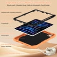 thumbnail image 3 of FJLBDE Case for iPad Pro 11 (M4) 2024 with Butterfly Stand, Shockproof Protective Tablet Cover with Shoulder Strap for Kids Girls, Orange, 3 of 7