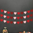 thumbnail image 4 of Valentine's Day Heart Garland Felt 2D Ornaments - 3 Pack, Red Pink Burgundy Hearts, Festive Decor For Home Party Wedding Anniversary - Walmart Exclusive, 4 of 4