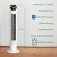 thumbnail image 3 of Gusto 33" Bladeless Tower Fan, 3-Speed Electric Fan with LED Display and WiFi Function, White, 3 of 10
