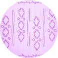 thumbnail image 1 of Ahgly Company Indoor Round Solid Purple Modern Area Rugs, 5' Round, 1 of 4