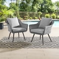 thumbnail image 2 of Modway Endeavor Fauteuil de Patio Moderne en Rotin Gris (Ensemble de 2), 2 of 6
