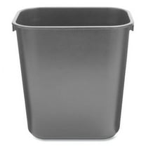 Rubbermaid Commercial Products Deskside Plastic Office Wastebasket, Rectangular, 3.5 Gal, Black | Bundle of 5 Each