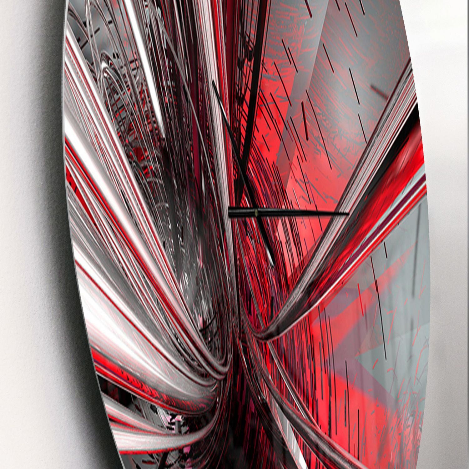 Designart 'Fractal 3D Deep into Middle ' Modern wall clock