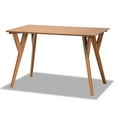 thumbnail image 2 of Baxton Studio Sahar Mid-Century Modern Transitional Walnut Brown Finished Wood Dining Table, 2 of 8