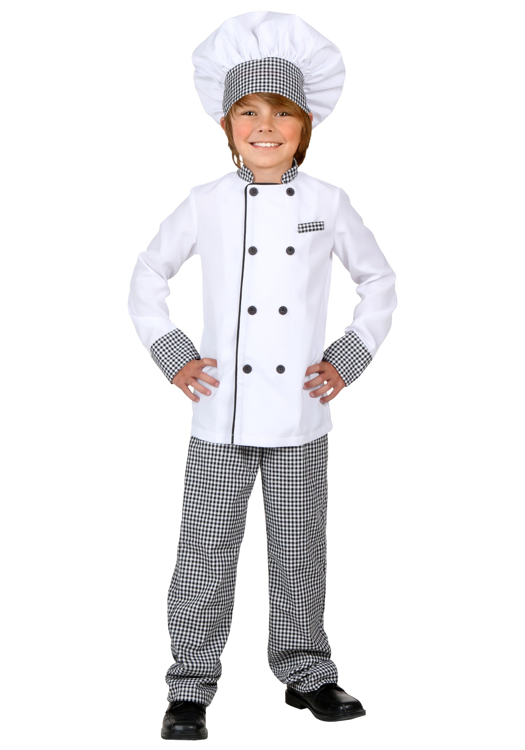 Kids Chef Cook Costume Cosplay Fancy Dress Halloween Role Play Outfits Unisex 