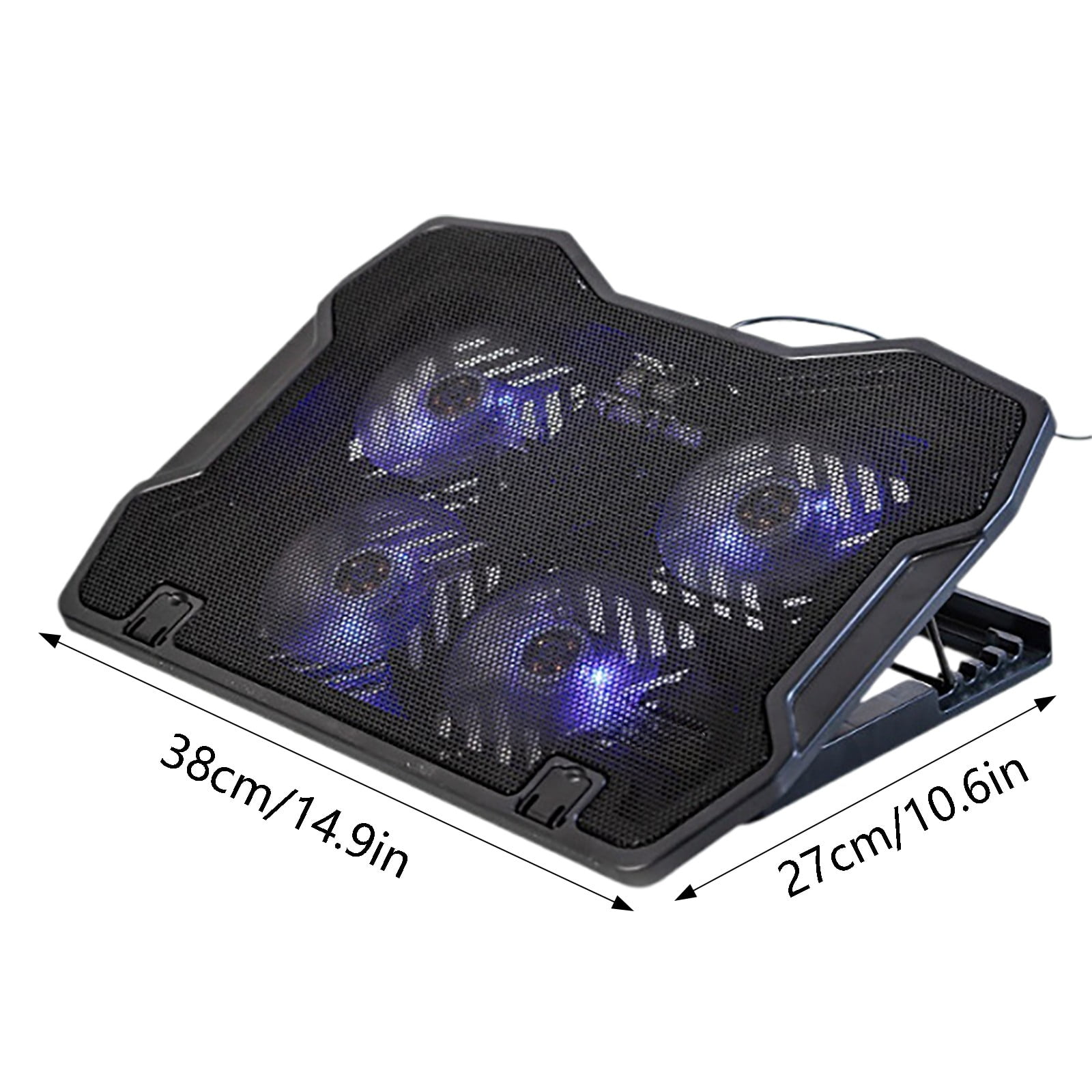 FEISHENTT Laptop Cooling Pad - The Most Powerful Rapid Action Cooling Fan - Laptop Stand with 4 Cooling Fans at 1200 RPM - USB Fan - Compatible with PS5 and PS4