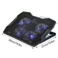 thumbnail image 2 of BotaniNest Laptop Pad With 4 Quiet Fans Adjustable Ergonomic Stand For 14 15.6" Notebooks Slim Portable Computer Cooler For Gaming/, 2 of 6