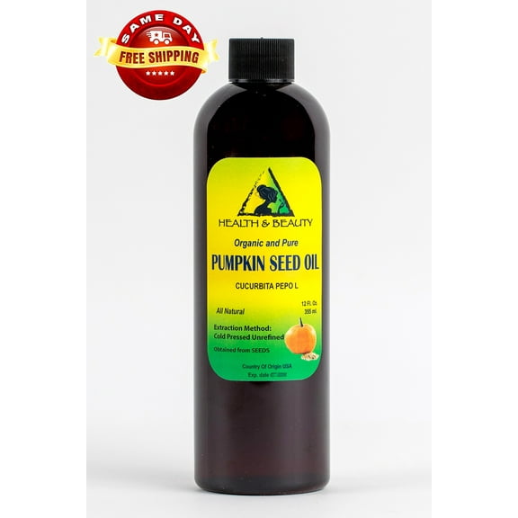 Pumpkin Seed Oil Unrefined Organic Carrier Cold Pressed Virgin Raw Pure 12 oz