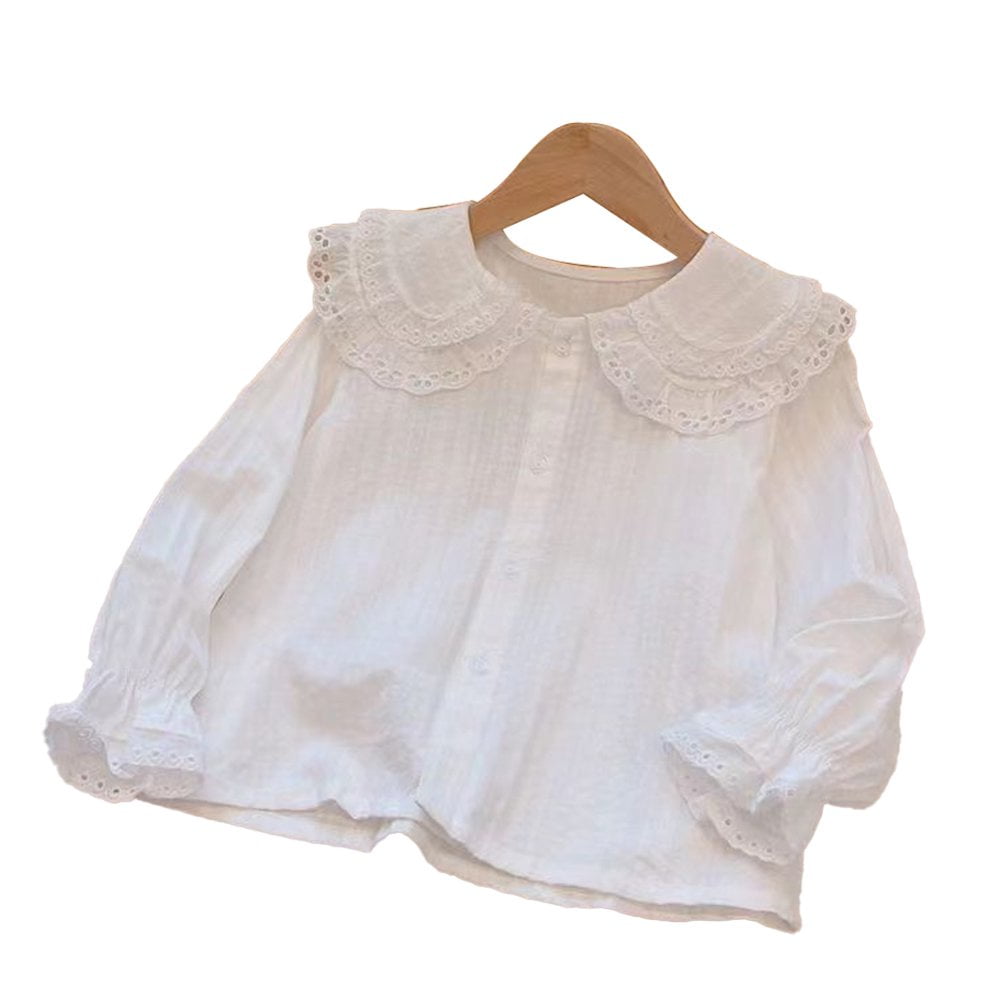 Girls white collared shirt hotsell
